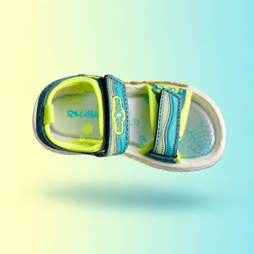 Amage-3 Sandals | Teal & Lime