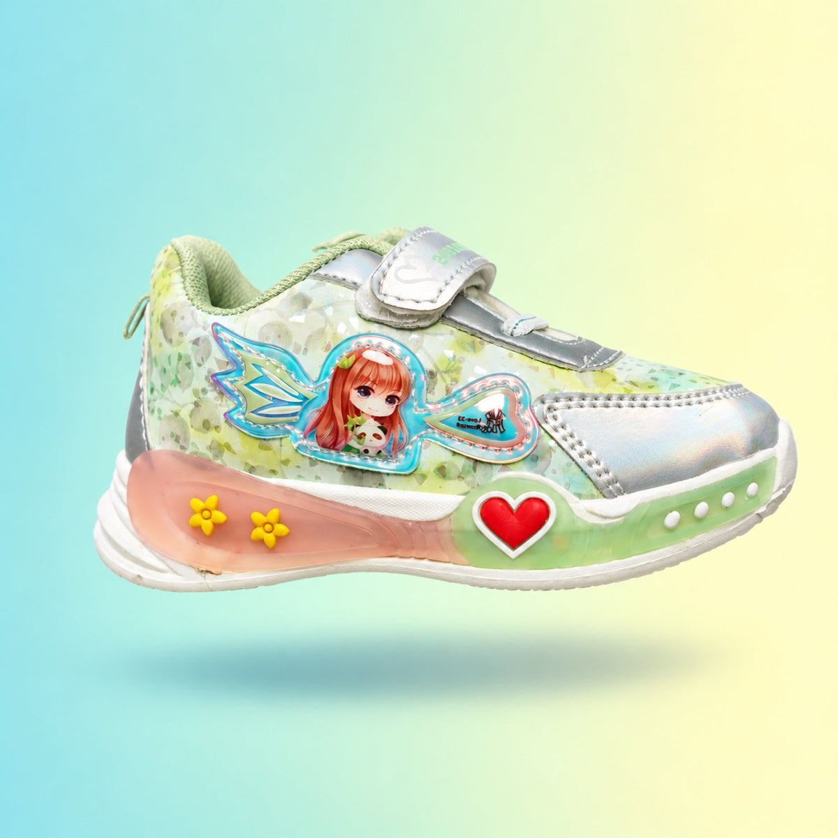Pikachu-08 Sneakers | Mint & Silver