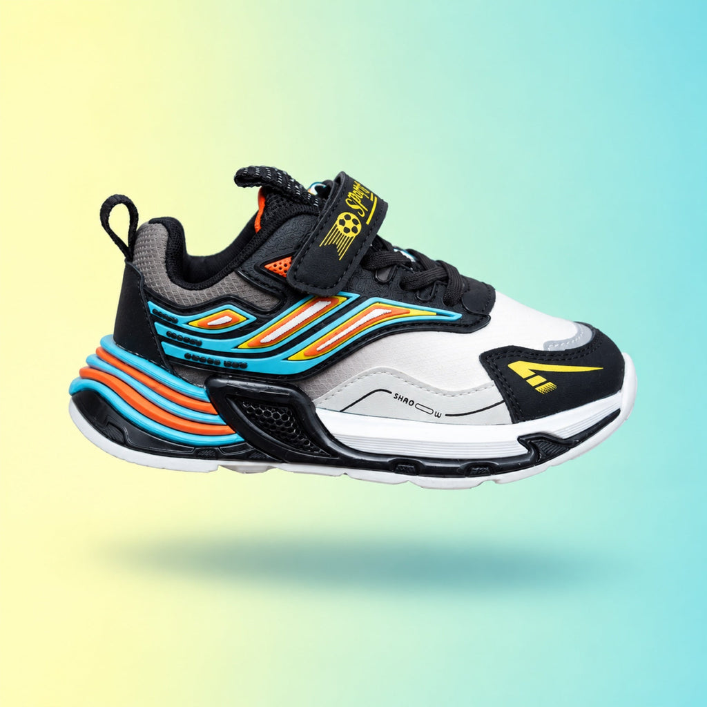 Raver 1003 Sneakers | Black & Orange