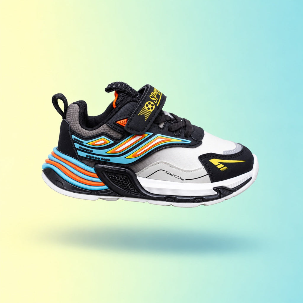Raver 1003 Sneakers | Black & Orange