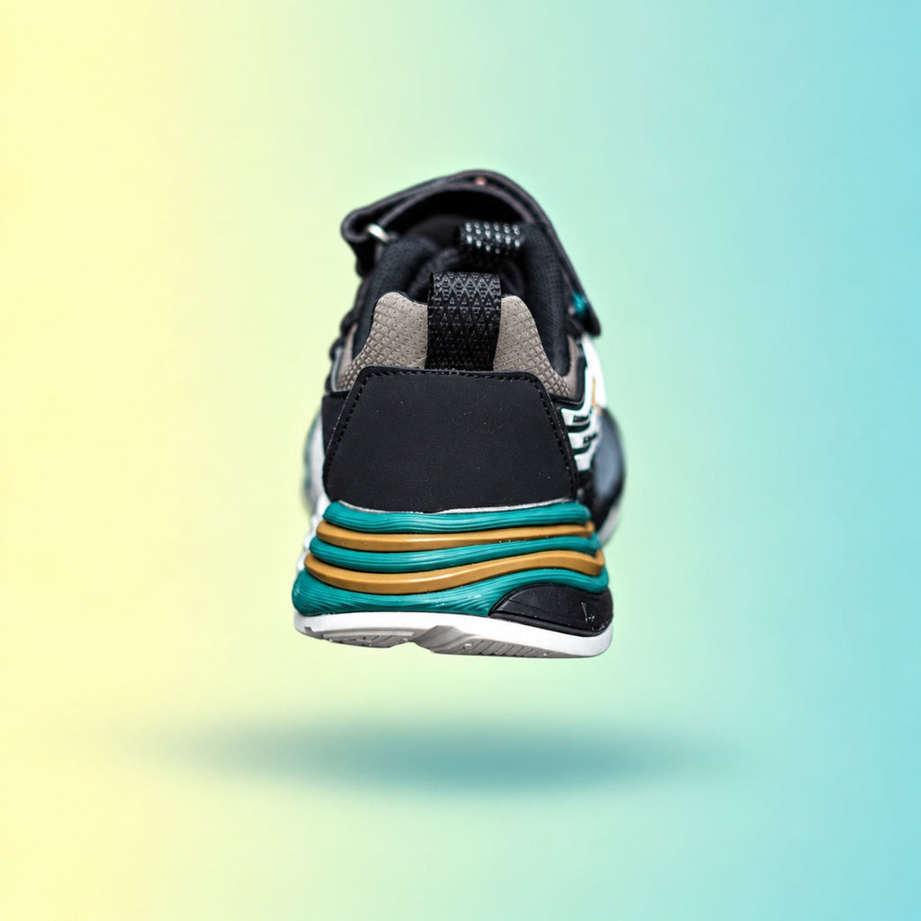 Raver 1003 Sneakers | Black & Teal