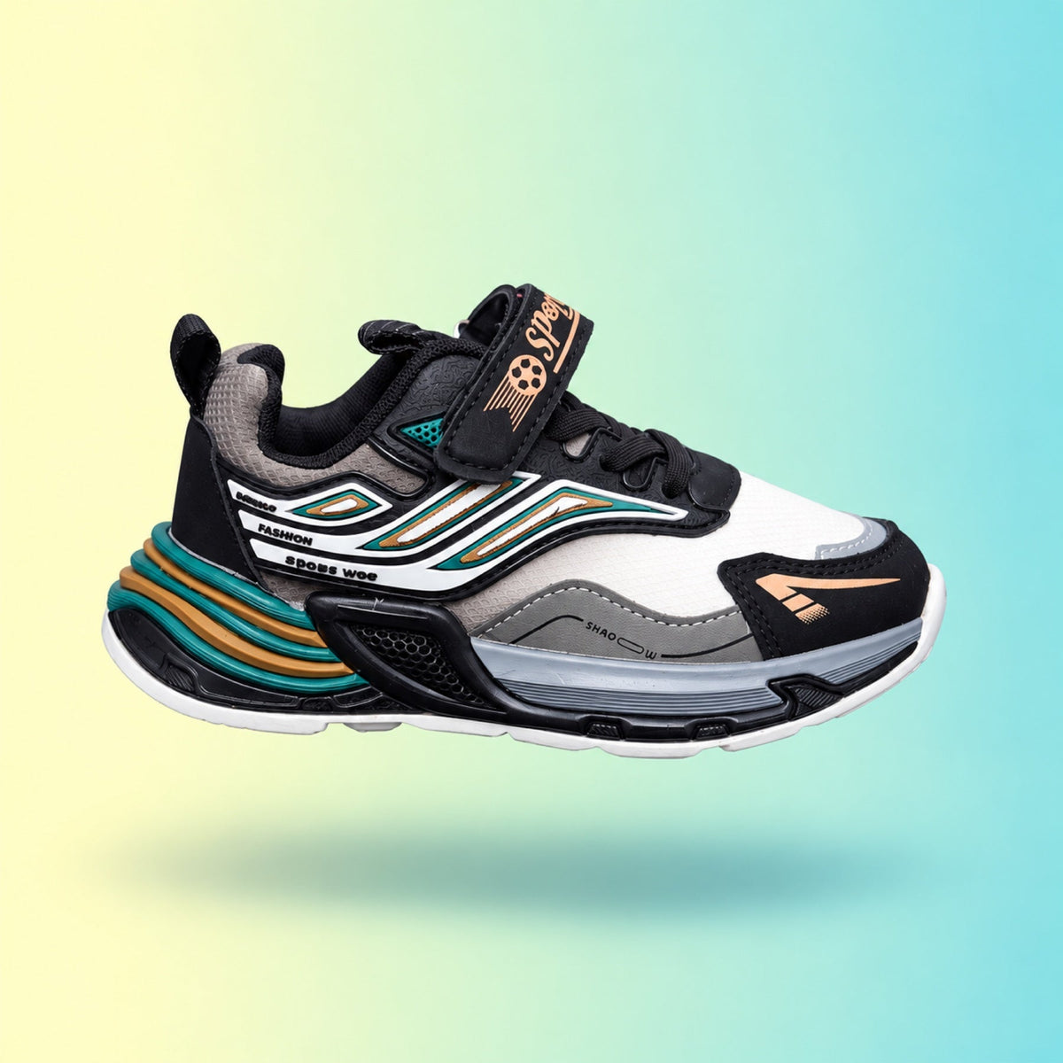 Raver 1003 Sneakers | Black & Teal