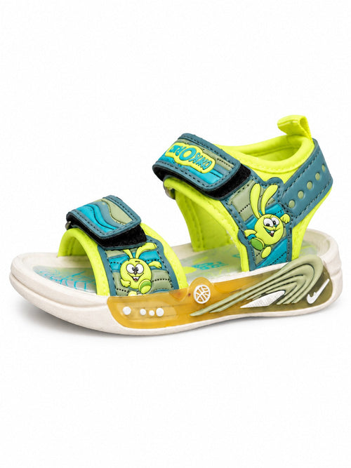 Amage-3 Sandals | Teal & Lime